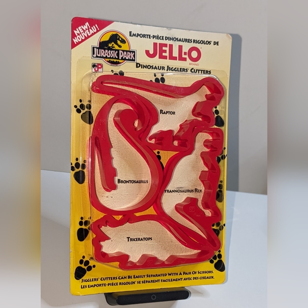 Jello Mold Jurassic Park Dinosaur Jigglers Cookie Cutters - Red